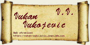Vukan Vukojević vizit kartica